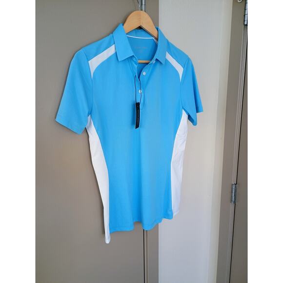 Gavin Green performance golf polo shirt in light blue medium athletic - Picture 3 of 8